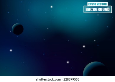 Space background vector art and illustration.