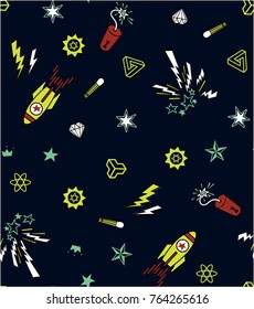Space background vector graphic pattern.