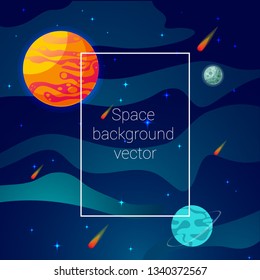 space background, vector illustration