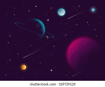 Space background. Vector illustration