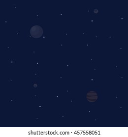 Space background vector illustration on the black background