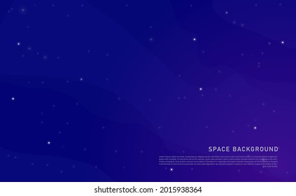 Space background vector image with purple and blue colors.