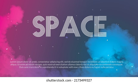 space background vector with text template in spectrum color concept