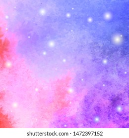 Space background. Watercolor texture background