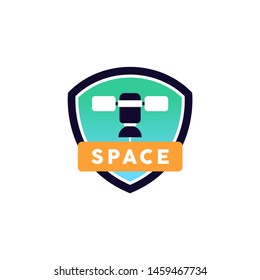Space Badge Logo Design Vector Template