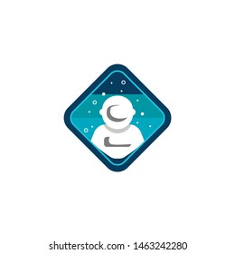 Space Badge Logo Design Vector for Emblem, Badge and Other