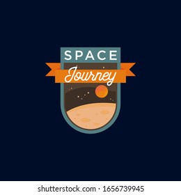 Space Badge Vector Design Stock