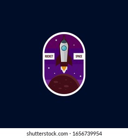Space Badge Vector Design Stock