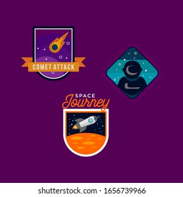 Space Badge Vector Design Stock