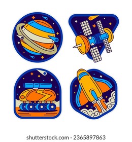 insignia de espacio con ilustración vectorial