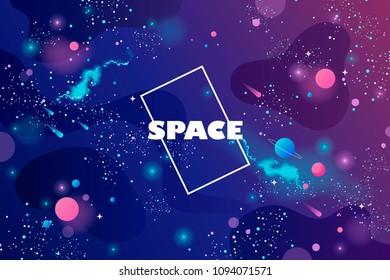 space banner. cosmos. universe. infinity. vector illustration