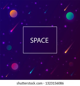 space banner. cosmos. universe. infinity. vector illustration