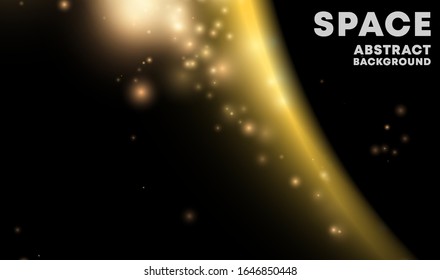Space banner design for flyer, brochure, card cover, typography or other printing products. Vector illustration.
