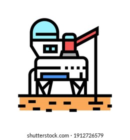 vector de icono de color de construcción de base espacial. signo de construcción de base espacial. ilustración de símbolo aislado