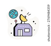 Space Base Vector Fill outline Icons Eps 10 File
