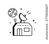 Space Base Vector Fill outline Icons Eps 10 File
