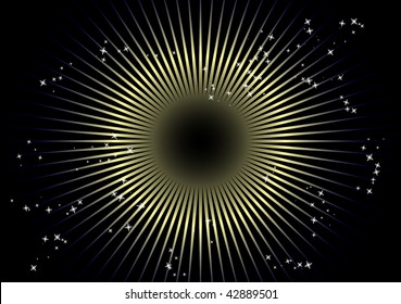 Space, big gold star VECTOR
