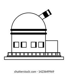 Space big telescope symbo isolated vector illustration graphic design