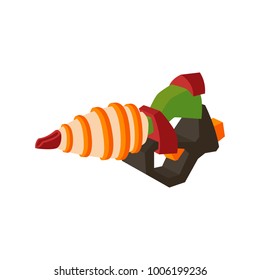 Space Blaster. Futuristic laser weapons. A fanstic gun. Vector illustration in a cartoon style.