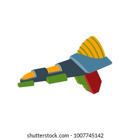 Space Blaster. Futuristic laser weapons. A fanstic gun. Vector illustration in a cartoon style.