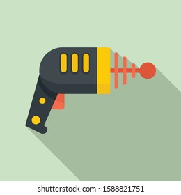 Space blaster icon. Flat illustration of space blaster vector icon for web design