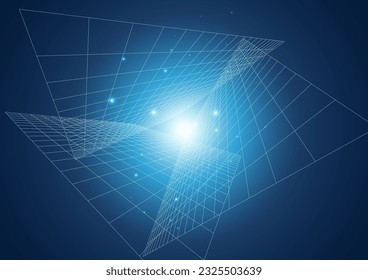 Space and blue digital image background