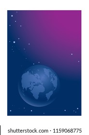 space blue planet galaxy with background abstract texture eps 10