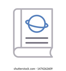 space book colour line ector icon