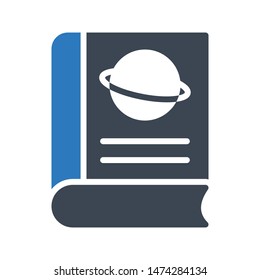 space book glyph colour vector icon