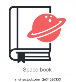 space book vector icon concept design