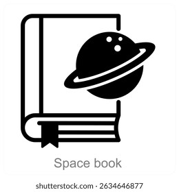 space book vector icon concept design