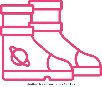 Space Boots vector icon. Can be used for printing, mobile and web applications.