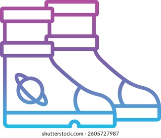 Space Boots vector icon. Can be used for printing, mobile and web applications.