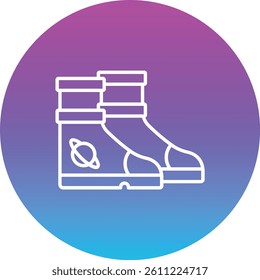 Space Boots vector icon. Can be used for printing, mobile and web applications.