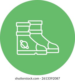 Space Boots vector icon. Can be used for printing, mobile and web applications.