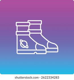 Space Boots vector icon. Can be used for printing, mobile and web applications.
