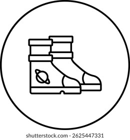 Space Boots vector icon. Can be used for printing, mobile and web applications.