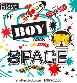 space boy pattern design,vector illustration