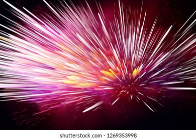 Space bright fantasy abstract background. Explosion