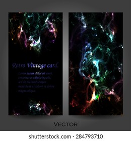 Space business card with Milky Way. Eps 10
