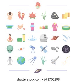 space, business, entertainment and other web icon in cartoon style., medicine, textiles, travel, icons in set collection.
