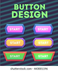Space buttons set.