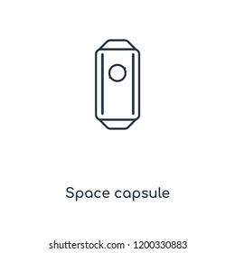 Space capsule concept line icon. Linear Space capsule concept outline symbol design. This simple element illustration can be used for web and mobile UI/UX.