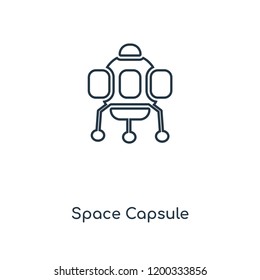 Space Capsule concept line icon. Linear Space Capsule concept outline symbol design. This simple element illustration can be used for web and mobile UI/UX.