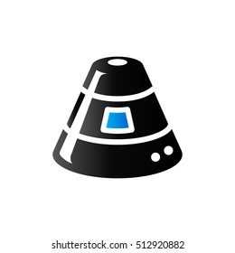 Space Capsule Icon In Duo Tone Color. Astronaut Space Craft