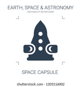 space capsule icon. high quality filled space capsule icon on white background. from earth space astronomy collection flat trendy vector space capsule symbol. use for web and mobile