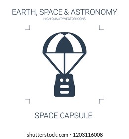 space capsule icon. high quality filled space capsule icon on white background. from earth space astronomy collection flat trendy vector space capsule symbol. use for web and mobile