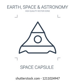 space capsule icon. high quality line space capsule icon on white background. from earth space astronomy collection flat trendy vector space capsule symbol. use for web and mobile