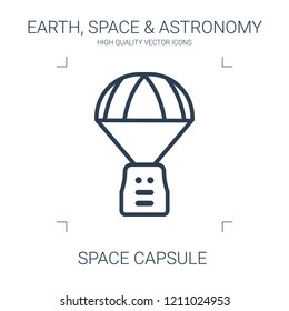 space capsule icon. high quality line space capsule icon on white background. from earth space astronomy collection flat trendy vector space capsule symbol. use for web and mobile