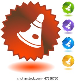 Space capsule icon isolated on a white background.